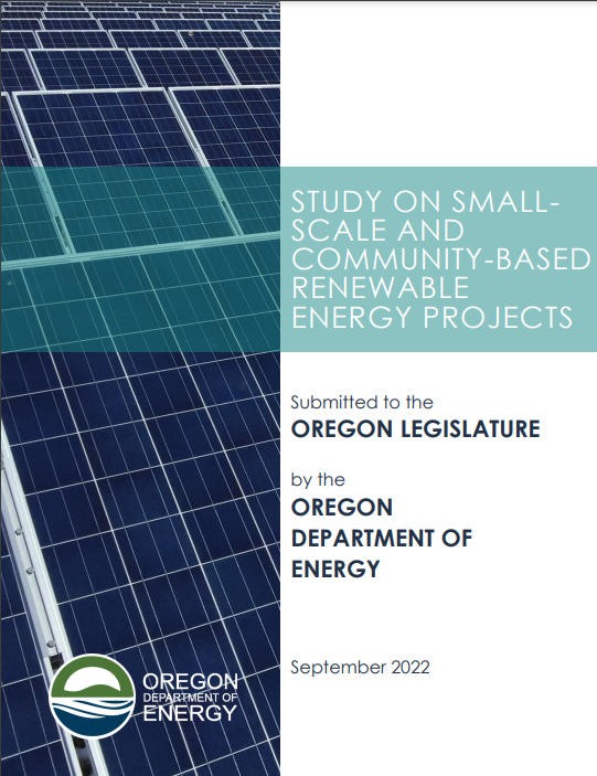 State of Oregon DATA & REPORTS SmallScale & CommunityBased